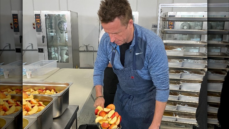 Marc Murphy preparing food in Poland 