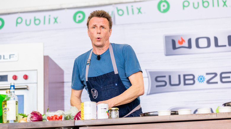 Marc Murphy talking during demo at South Beach Wine and Food Festival