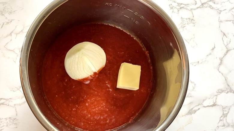 sauce ingredients in Instant Pot