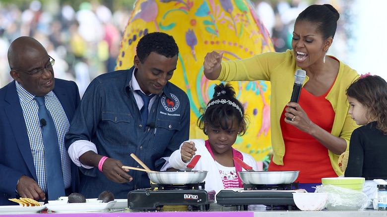 Marcus Samuelsson with Michelle Obama