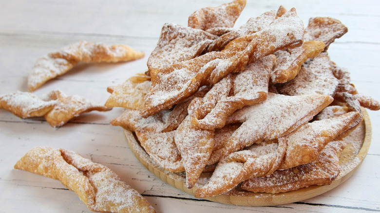 Plate of angel wing cookies