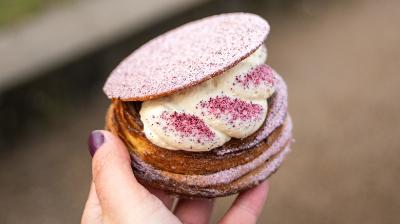 Hand holding a fastelavnsboller