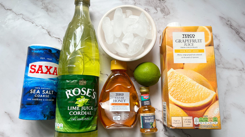 ingredients for margarita mocktail