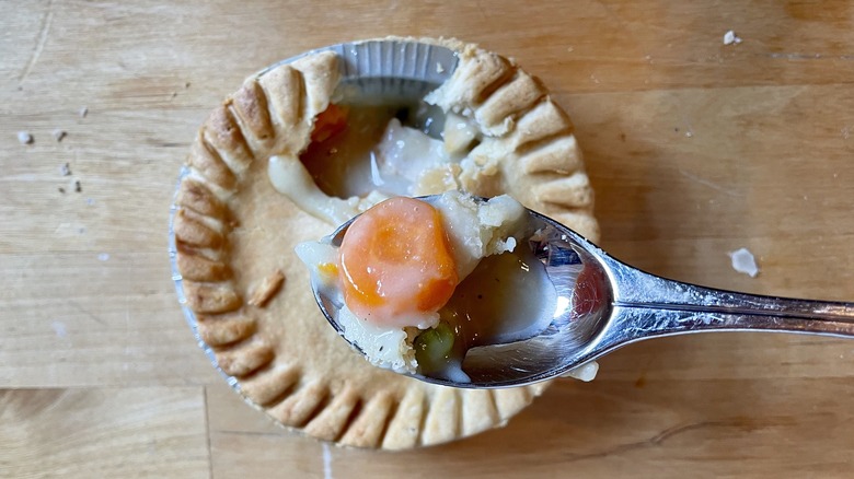 Spoon of pot pie