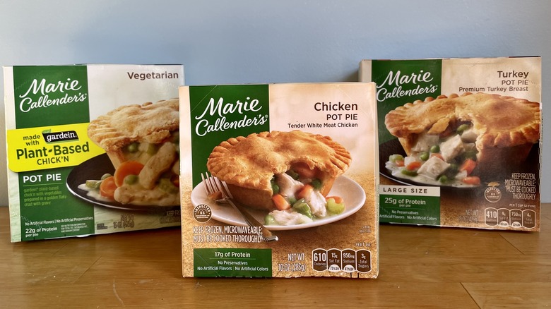 Three boxes of pot pies