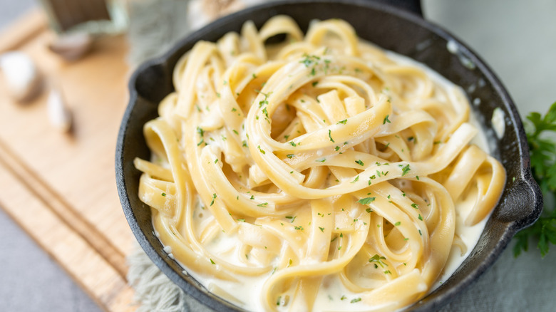 fettucine with Alfredo sauce