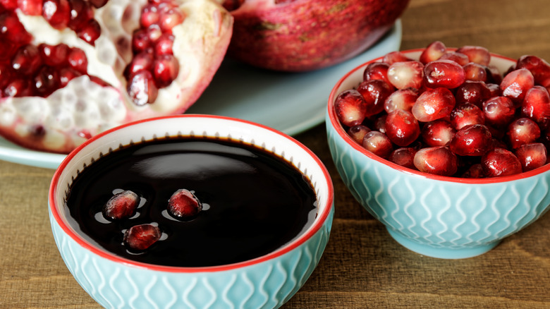 pomegranate molasses in a small bowl