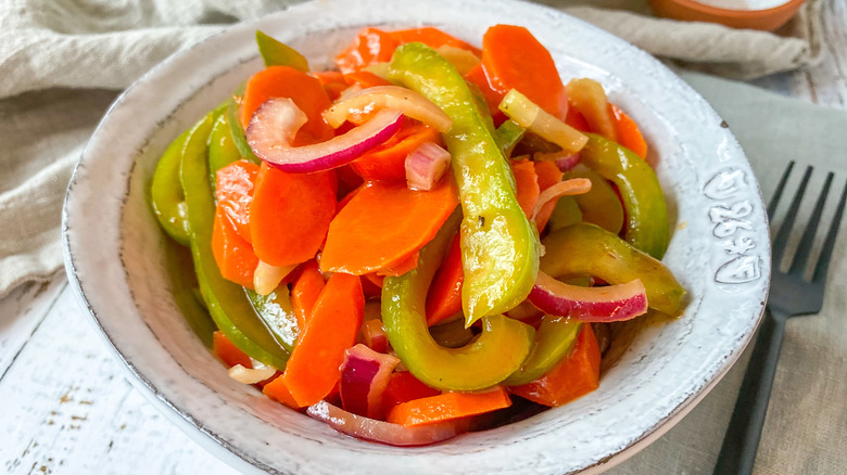 carrot salad in a bowl 