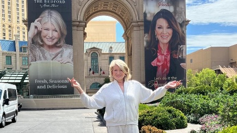 Martha Stewart in front of Paris Las Vegas