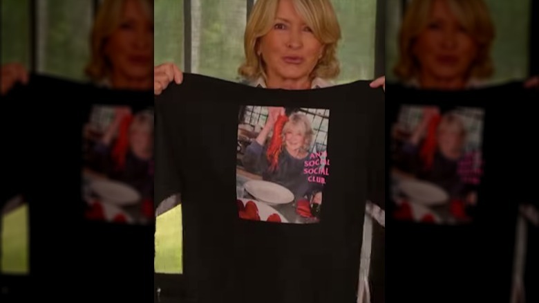 Martha Stewart with T-shirt