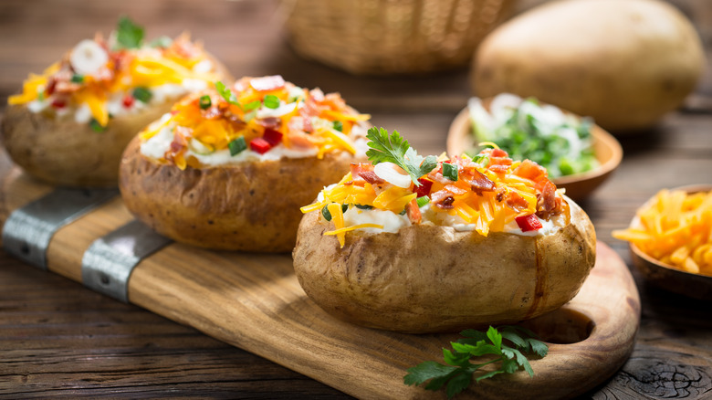 Loaded baked potatoes