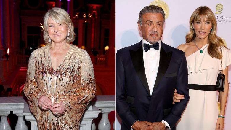 Martha Stewart and Sly Stallone 