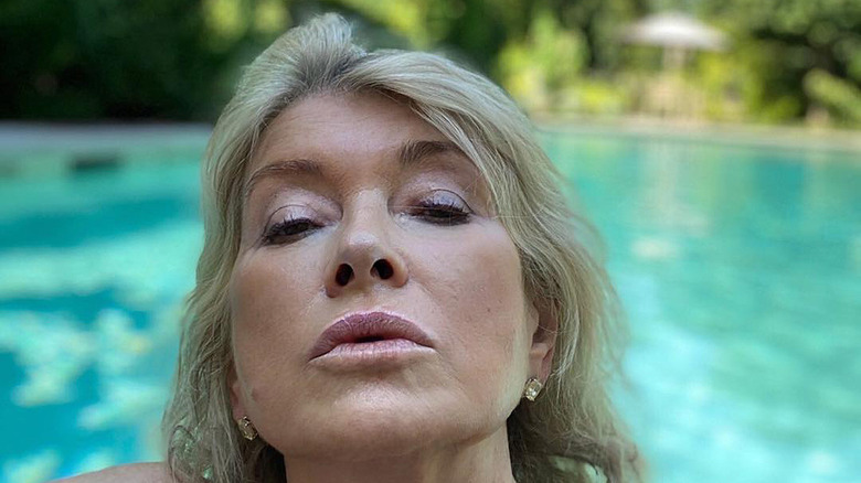 Martha Stewart 2020 swimming pool Instagram post