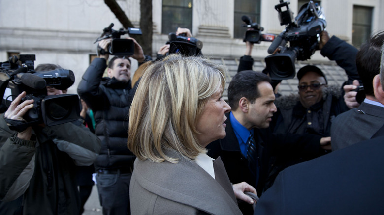 Martha Stewart outside her courtroom trial 