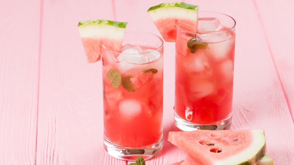 Watermelon juice in glasses