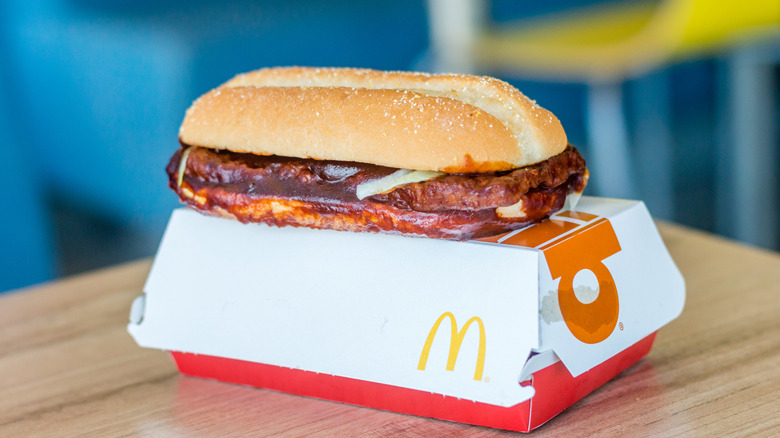 McDonald's McRib sandwich