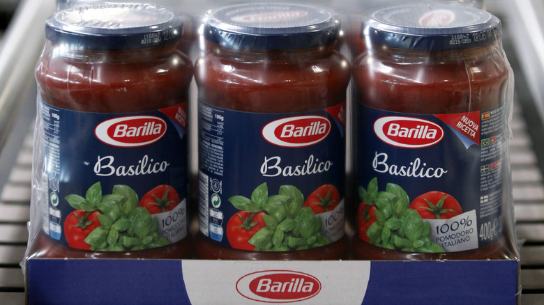 Barilla pasta sauces in package