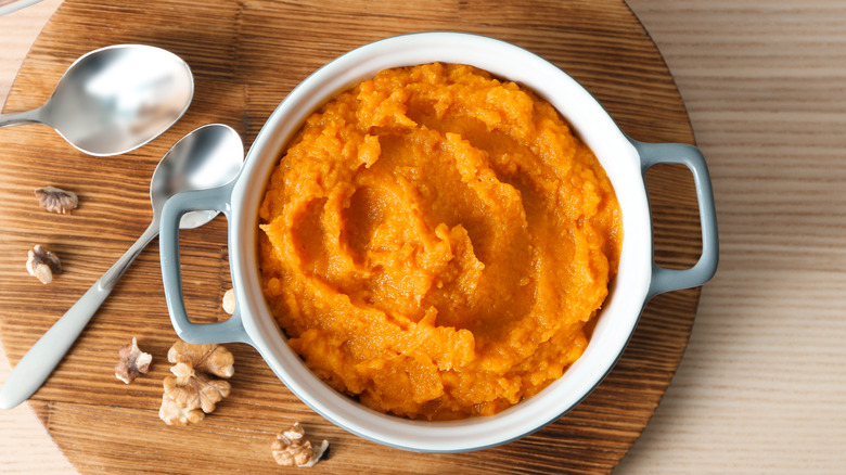 Mashed sweet potatoes