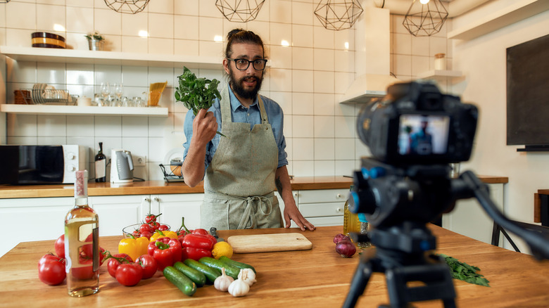 Home cook filming himself