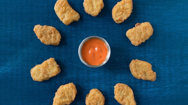 McDonald's Buffalo sauce with nuggets