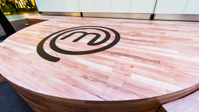 Masterchef logo on a table