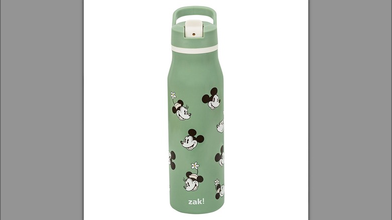 Green Mickey and Minnie Mouse bottle