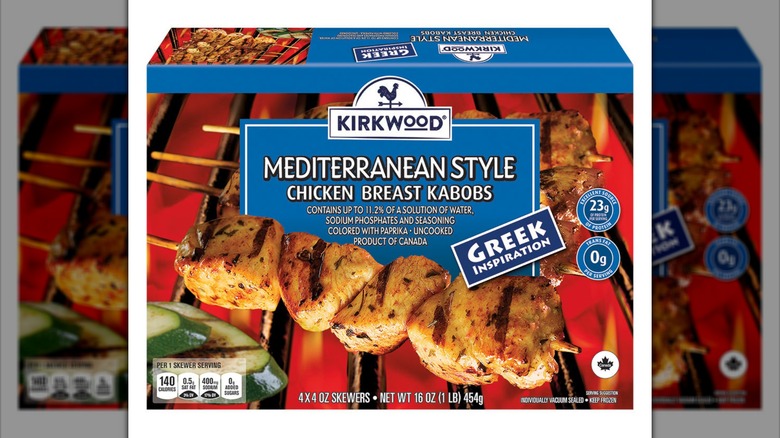 Package of Mediterranean chicken kabobs