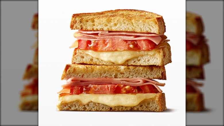 McDonald's ham, tomato, and cheese toasty