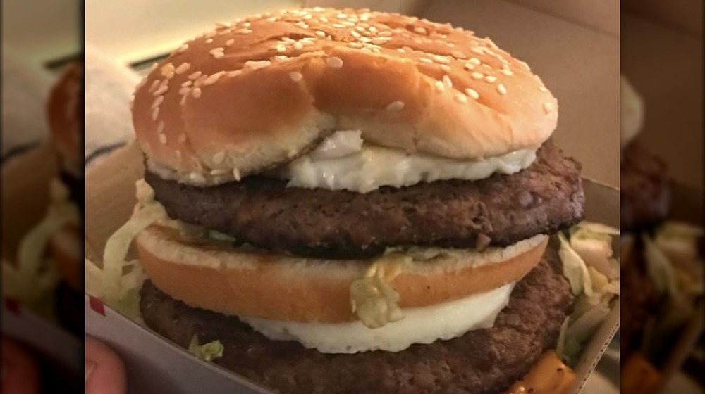 McDonald's egg on burger