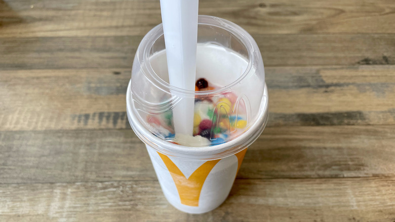 M&M McFlurry cup