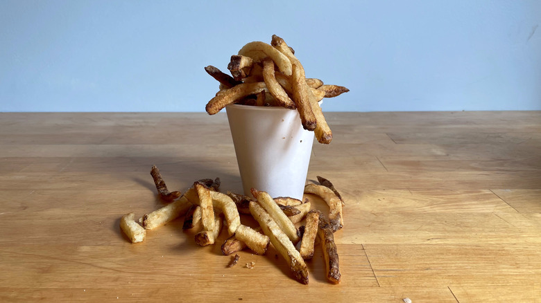 overflowing fries