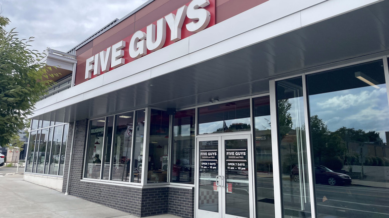 Outside of Five Guys