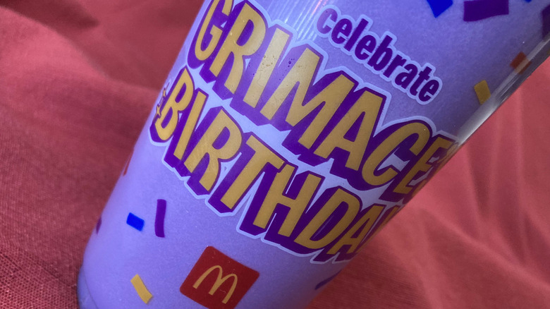 grimace birthday shake cup