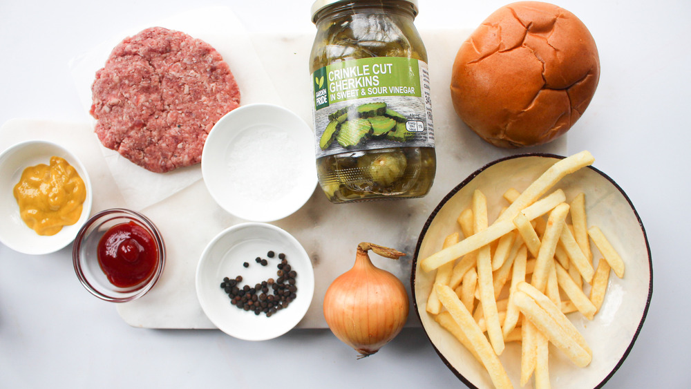 Ingredients for copycat McDonald's burger