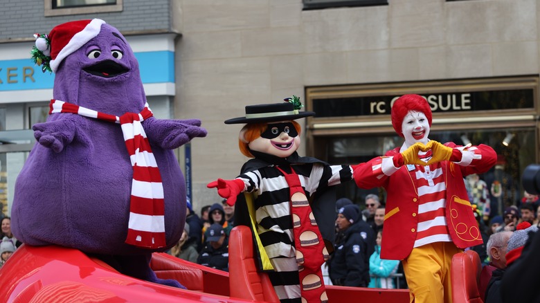 Grimace, Hamburglar, and Ronald McDonald 