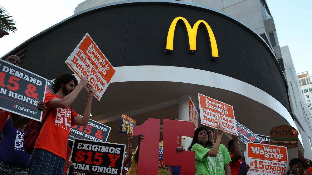 Fight for 15 protesters at McDonald's