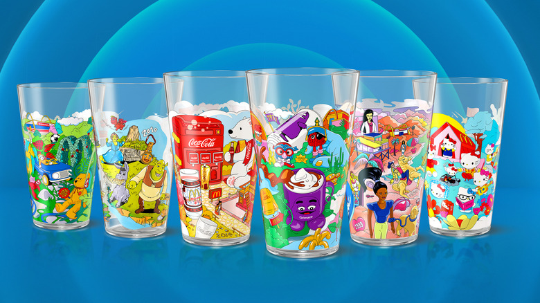 Six McDonald's collector's cups