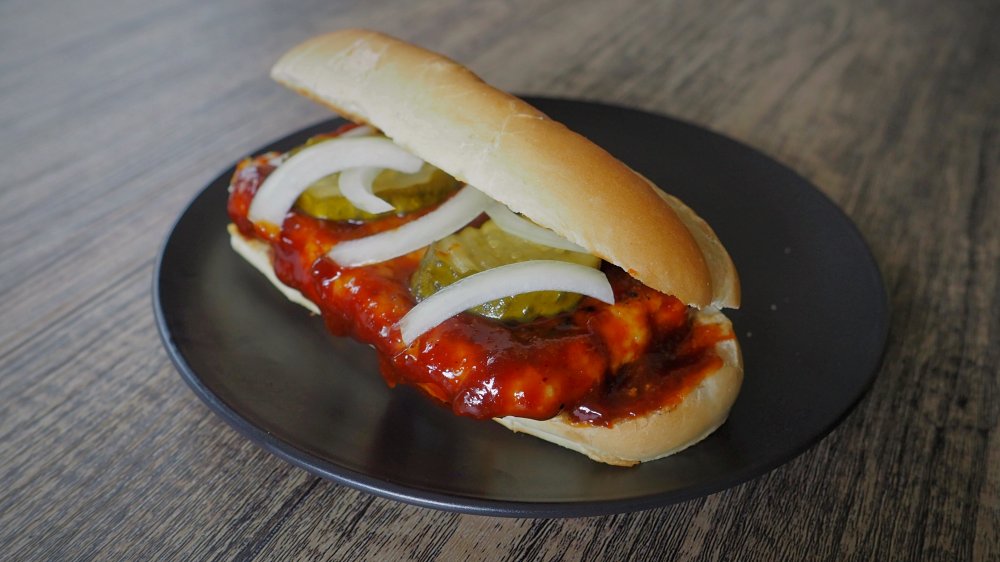 Elevated McRib made on the Blackstone Griddle 
