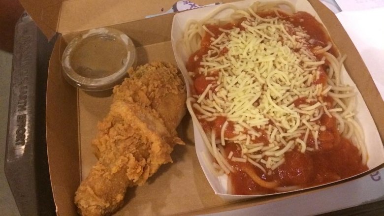 chicken McDo with spaghetti