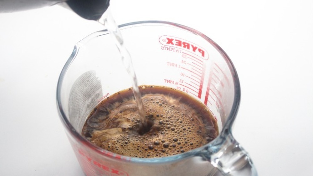 making coffee for McDonald's Mocha Frappé copycat recipe