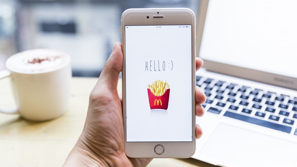 McDonald's app on smart phone