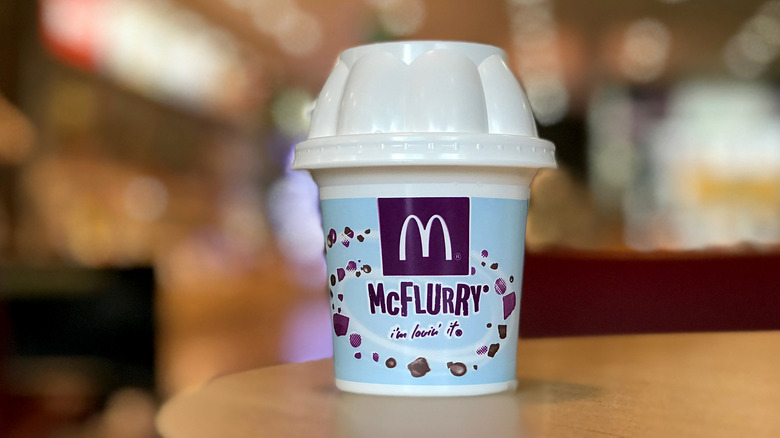 McFlurry cup on table