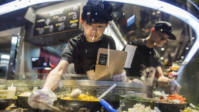 Hong Kong McDonald's salad bar