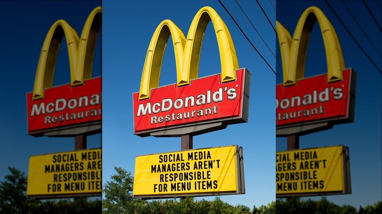 McDonald's sign from social media 