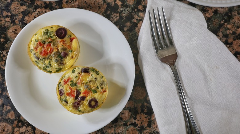 plate of mediterranean egg bites