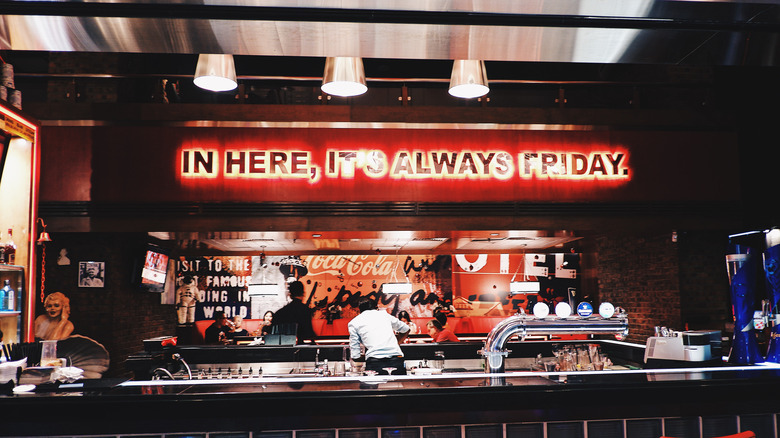 TGI Fridays bar sign