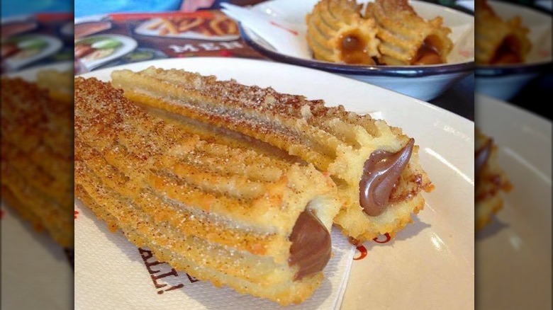 Churros filled with caramel