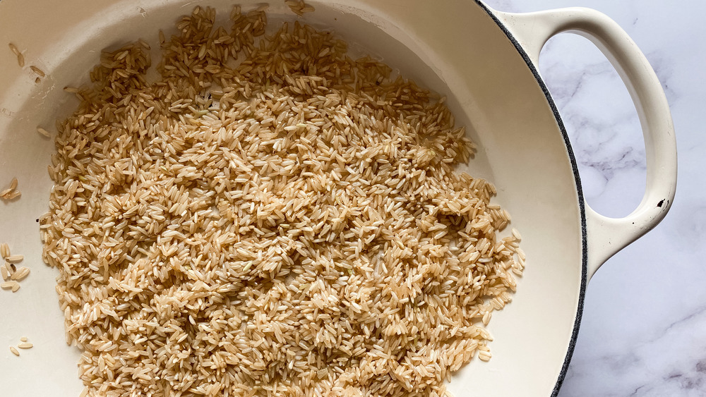 brown rice for Mexican rice
