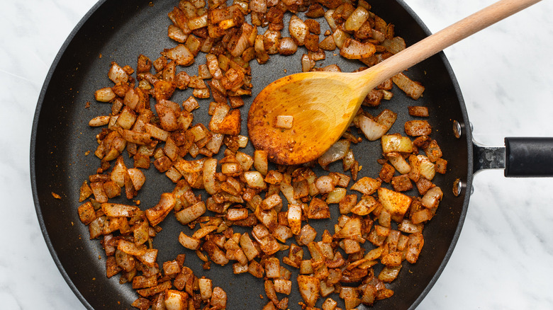 spiced veggies cooking