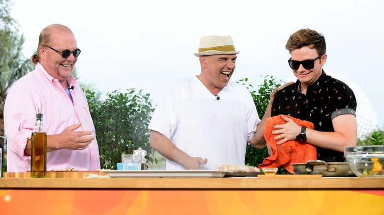 Michael Symon and other The Chew co-hosts judge a competition